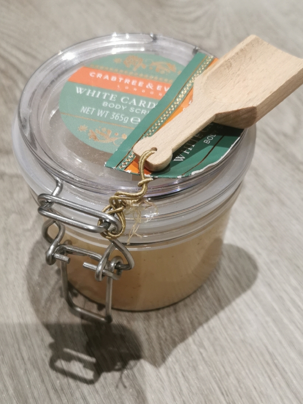 Crabtree & Evelyn White Gardenia Body Scrub - Cream & Green Label